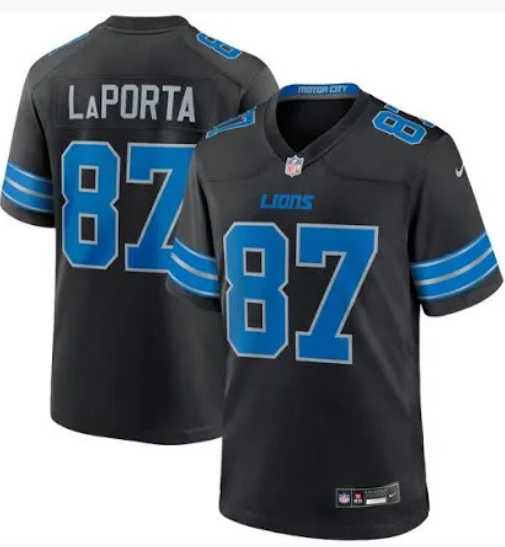 Men & Women & Youth Detroit Lions #87 Sam Laporta Limited Black 2024 Vapor Stitched Jersey